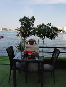 Blue Barjeel restaurant situated near the Al Ghudaiba Metro station