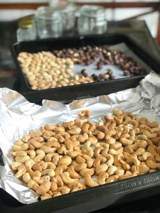 Roasted nuts for making homemade spread