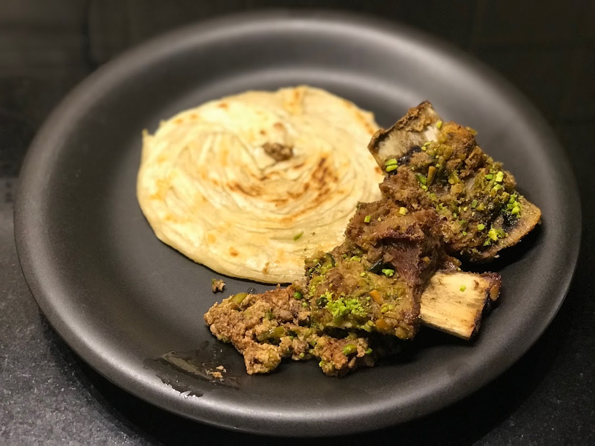 Laccha Paratha with beef Mughlai