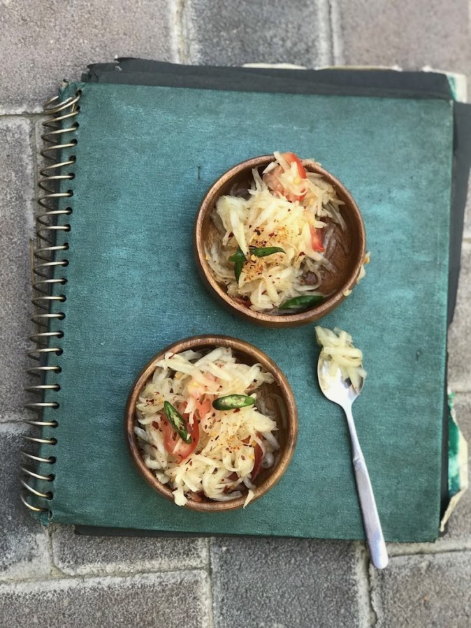 Thai Green Papaya Salad made at home