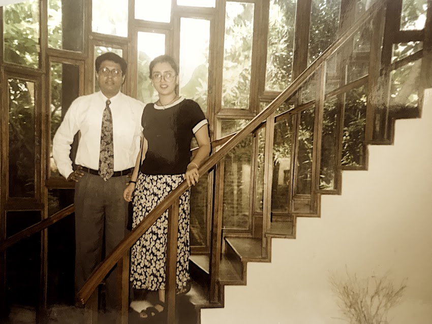 Ishita B Saha and Subir Kumar Saha in Colombo