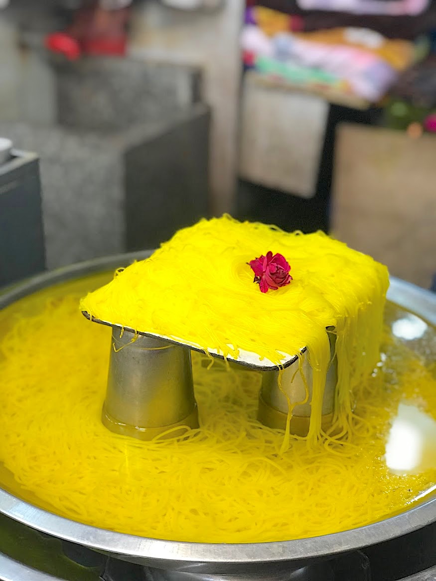 Rosewater scented Faloodah, or thick strands of vermicelli, in Haridwar's famous Sharma Sweets