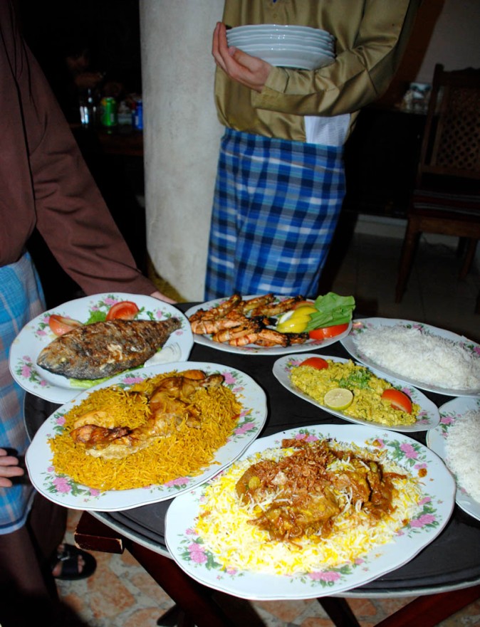 Emirati food at Al Fanar Restaurant Cafe
