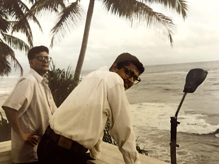 My father and S in Mount Lavinia hotel