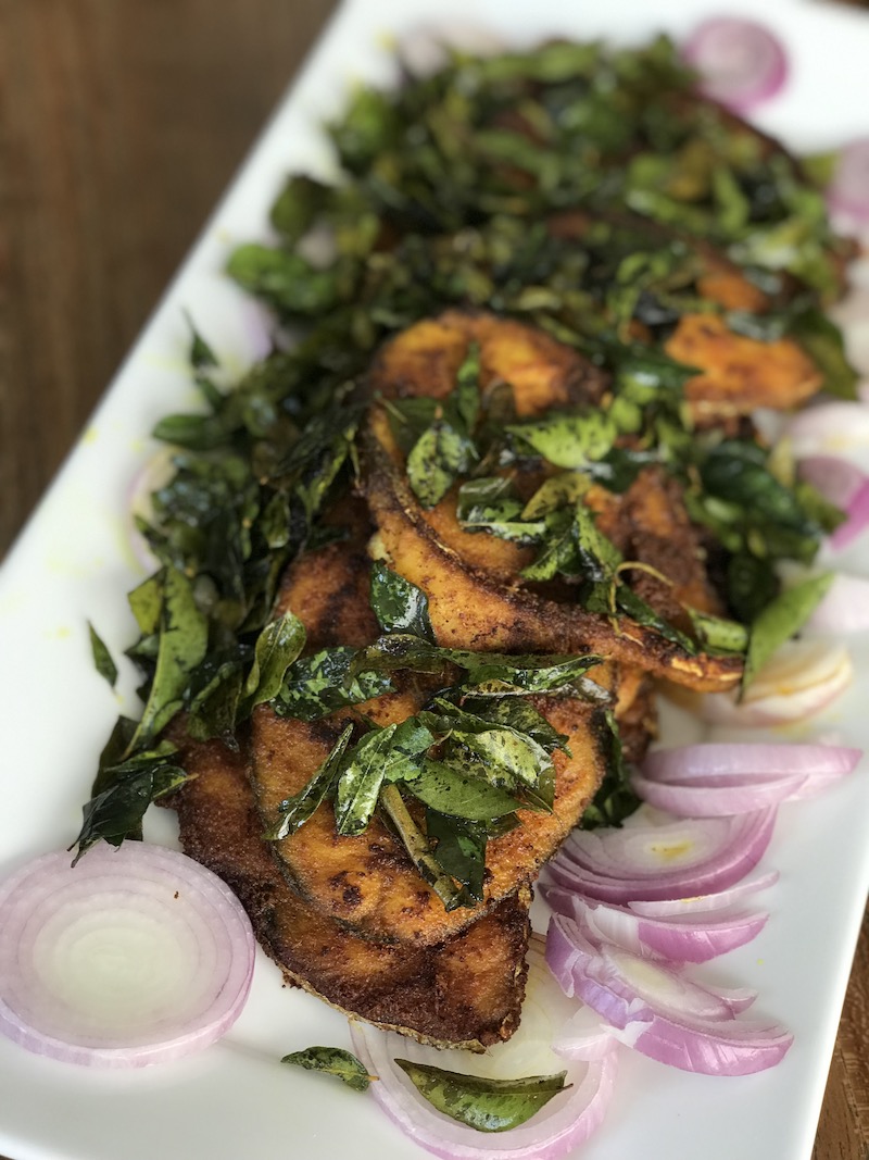 Fried Vanjiram or King Fish in the Kerala style