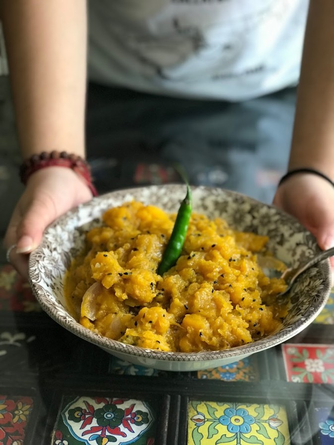 Kumro Bhaate or Bengali style Mashed Pumpkin 