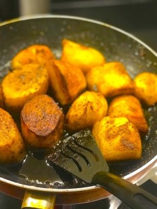 Potatoes are a must for Kolkata Mutton Biryani