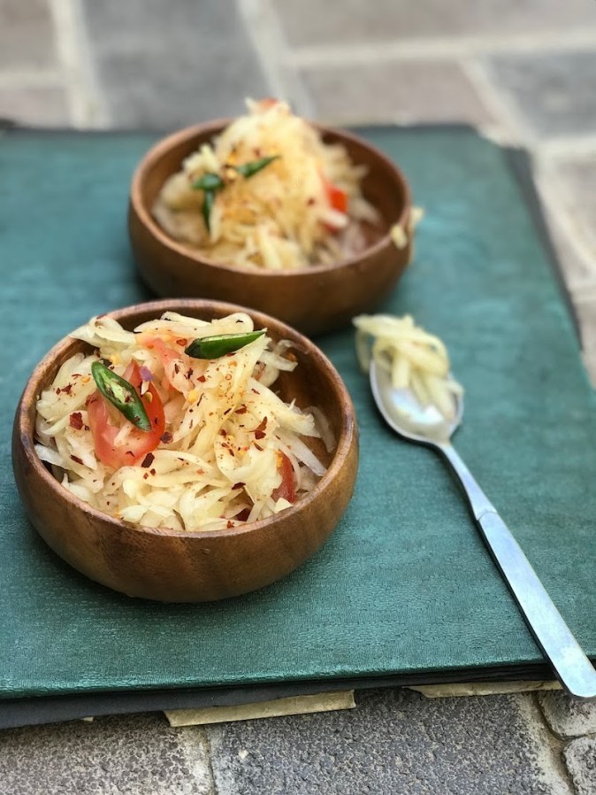 Thai Green Papaya Salad made at home
