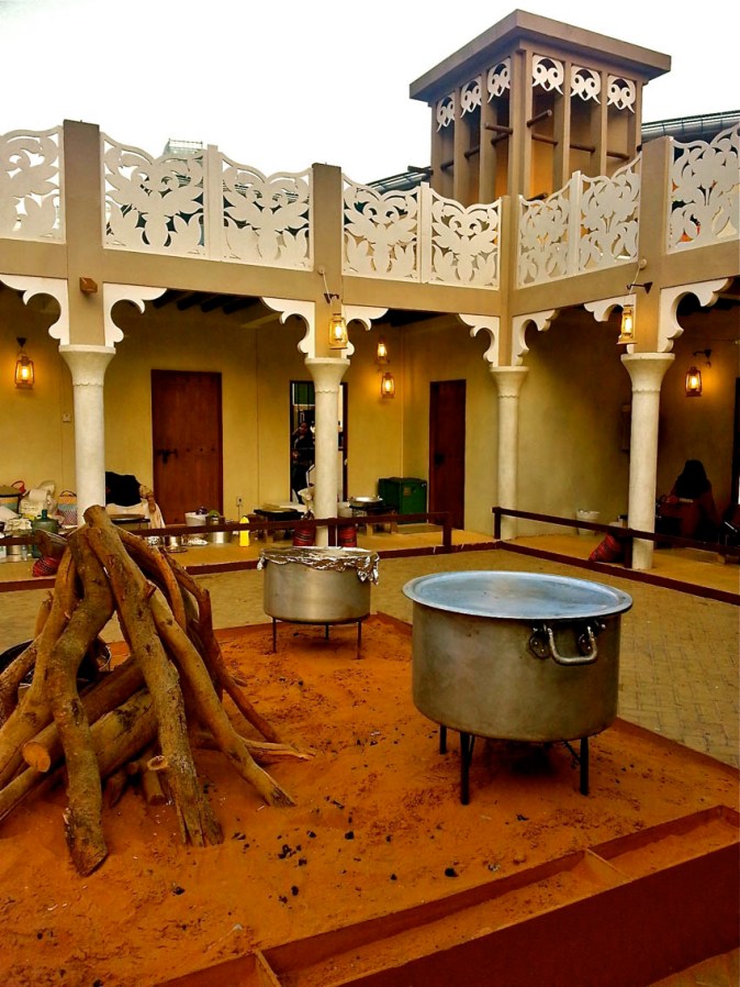 The courtyard of a traditional Emirati home